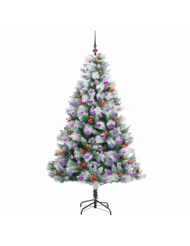 Albero di Natale artificiale Verde e bianco 180 cm
