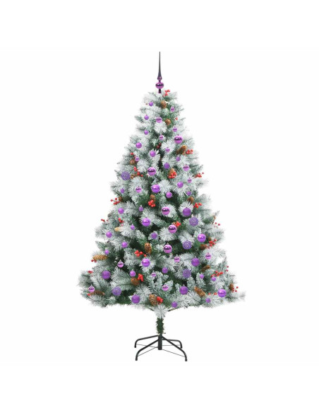 Albero di Natale artificiale Verde e bianco 180 cm