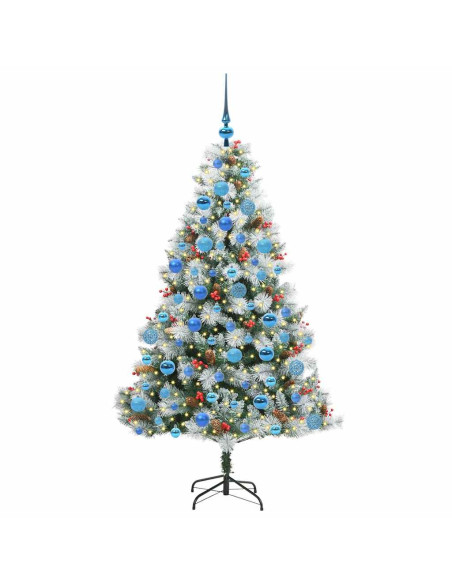 Albero di Natale artificiale Verde e bianco 180 cm