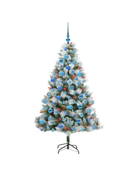 Albero di Natale artificiale Verde e bianco 180 cm