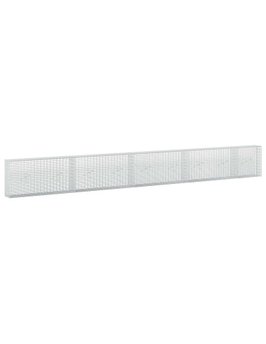 Gabione con filo da 3,5 mm e rete da 5x2,5 cm 450x20x50 cm