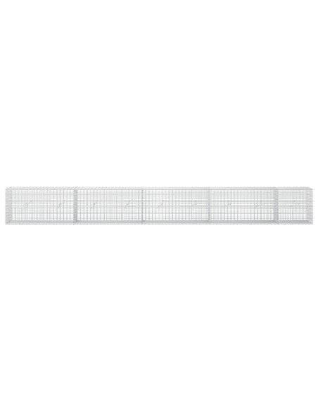 Gabione con filo da 3,5 mm e rete da 5x2,5 cm 450x20x50 cm