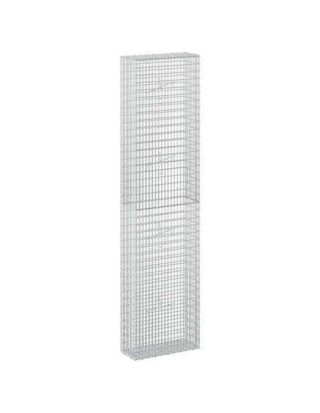 Gabione con filo da 3,5 mm e rete da 5x2,5 cm 50x20x200 cm