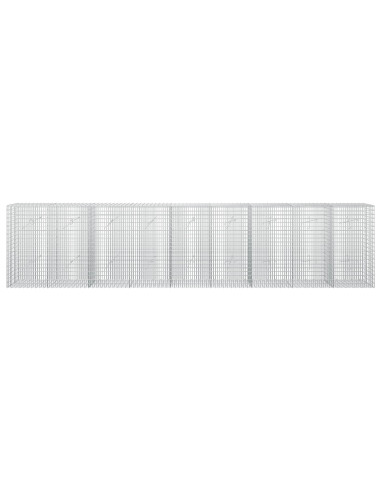 Gabione con filo da 3,5 mm e rete da 5x2,5 cm 450x20x100 cm