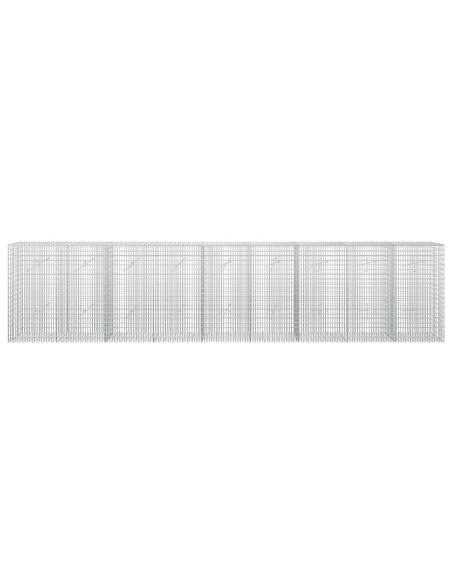 Gabione con filo da 3,5 mm e rete da 5x2,5 cm 450x20x100 cm