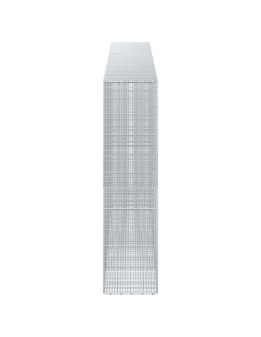 Gabione con filo da 3,5 mm e rete da 5x2,5 cm 550x50x200 cm