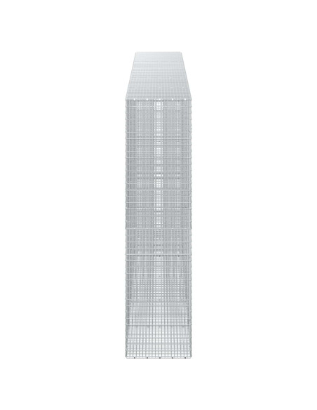 Gabione con filo da 3,5 mm e rete da 5x2,5 cm 550x50x200 cm
