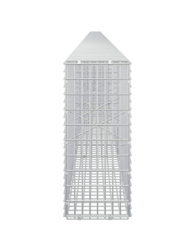 Gabione con filo da 3,5 mm e rete da 5x2,5 cm 1100x20x50 cm