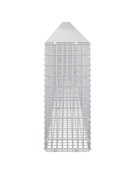 Gabione con filo da 3,5 mm e rete da 5x2,5 cm 1100x20x50 cm