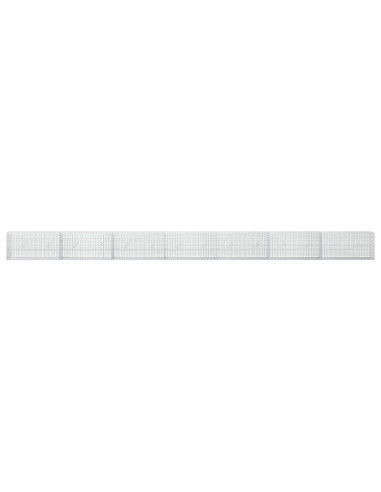 Gabione con filo da 3,5 mm e rete da 5x2,5 cm 700x20x50 cm