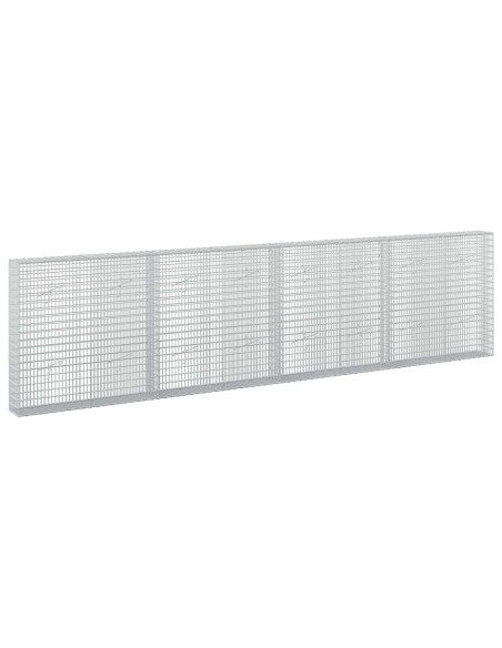 Gabione con filo da 3,5 mm e rete da 5x2,5 cm 400x20x100 cm
