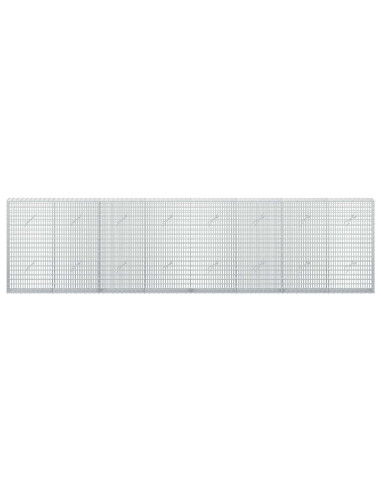 Gabione con filo da 3,5 mm e rete da 5x2,5 cm 400x20x100 cm