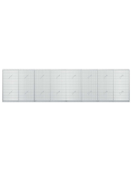 Gabione con filo da 3,5 mm e rete da 5x2,5 cm 400x20x100 cm