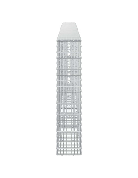 Gabione con filo da 3,5 mm e rete da 5x2,5 cm 400x20x100 cm