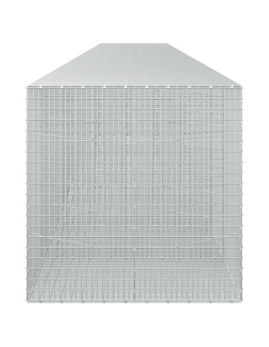 Gabione con filo da 3,5 mm e rete da 5x2,5 cm 1200x100x100 cm