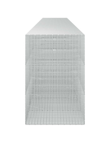 Gabione con filo da 3,5 mm e rete da 5x2,5 cm 1050x100x150 cm