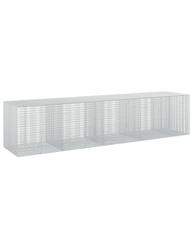 Gabione con filo da 3,5 mm e rete da 5x2,5 cm 450x100x100 cm