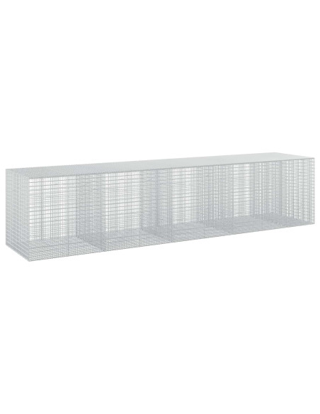 Gabione con filo da 3,5 mm e rete da 5x2,5 cm 450x100x100 cm