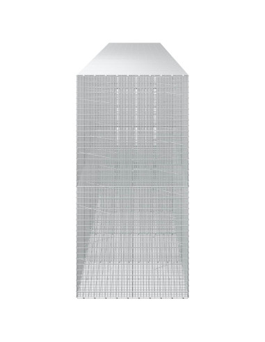 Gabione con filo da 3,5 mm e rete da 5x2,5 cm 800x100x200 cm