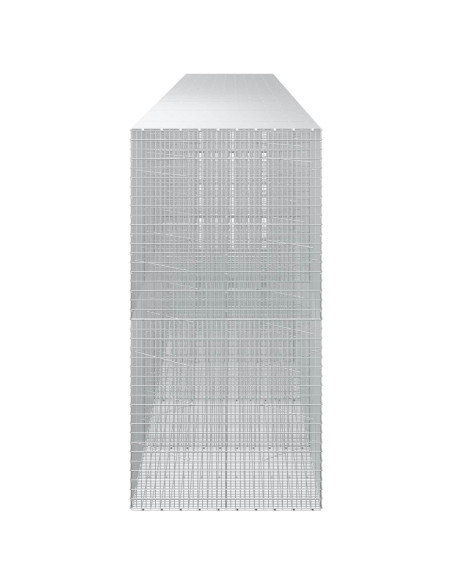 Gabione con filo da 3,5 mm e rete da 5x2,5 cm 800x100x200 cm