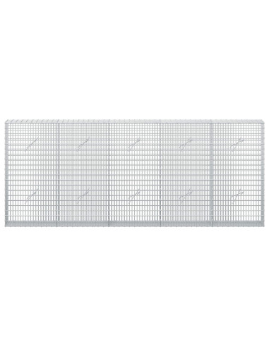 Gabione con filo da 3,5 mm e rete da 5x2,5 cm 250x20x100 cm