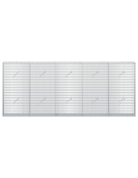 Gabione con filo da 3,5 mm e rete da 5x2,5 cm 250x20x100 cm