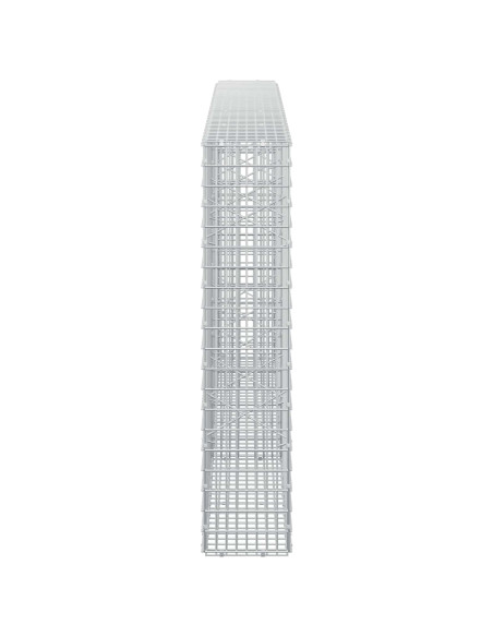 Gabione con filo da 3,5 mm e rete da 5x2,5 cm 250x20x100 cm