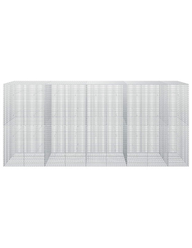 Gabione con filo da 3,5 mm e rete da 5x2,5 cm 450x50x200 cm