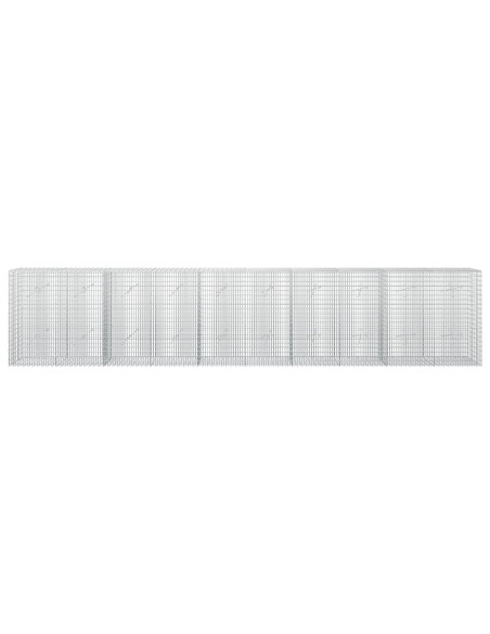 Gabione con filo da 3,5 mm e rete da 5x2,5 cm 500x20x100 cm