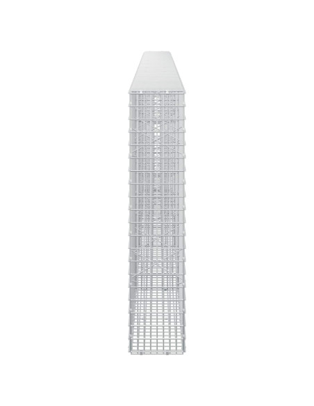 Gabione con filo da 3,5 mm e rete da 5x2,5 cm 500x20x100 cm