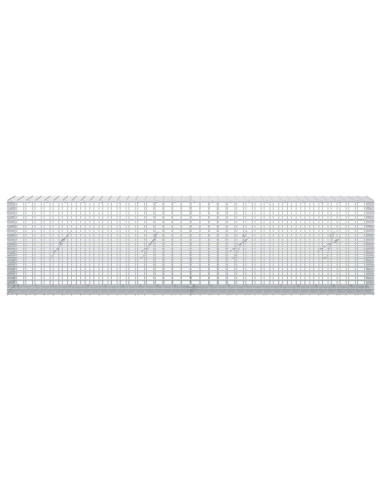 Gabione con filo da 3,5 mm e rete da 5x2,5 cm 200x20x50 cm