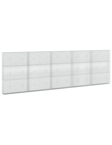 Gabione con filo da 3,5 mm e rete da 5x2,5 cm 500x20x150 cm
