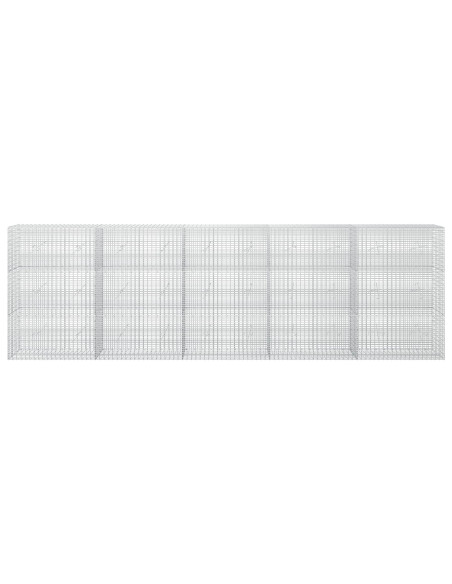 Gabione con filo da 3,5 mm e rete da 5x2,5 cm 500x20x150 cm