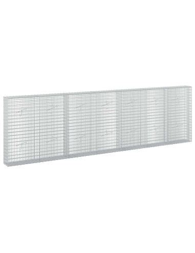Gabione con filo da 3,5 mm e rete da 5x2,5 cm 350x20x100 cm