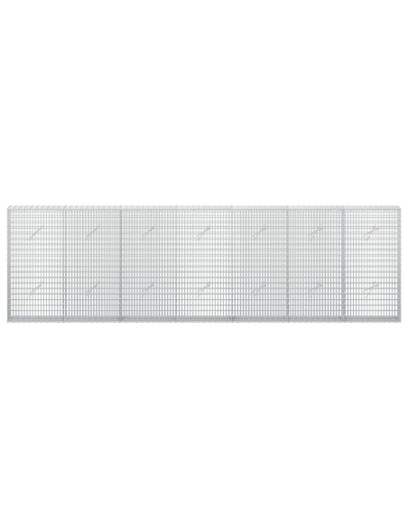 Gabione con filo da 3,5 mm e rete da 5x2,5 cm 350x20x100 cm