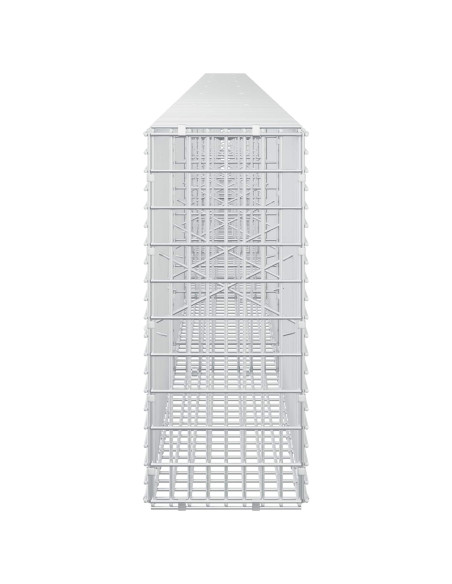 Gabione con filo da 3,5 mm e rete da 5x2,5 cm 650x20x50 cm