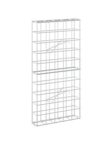 Gabione con filo da 5 mm e rete 10x10 cm 50x10x100 cm