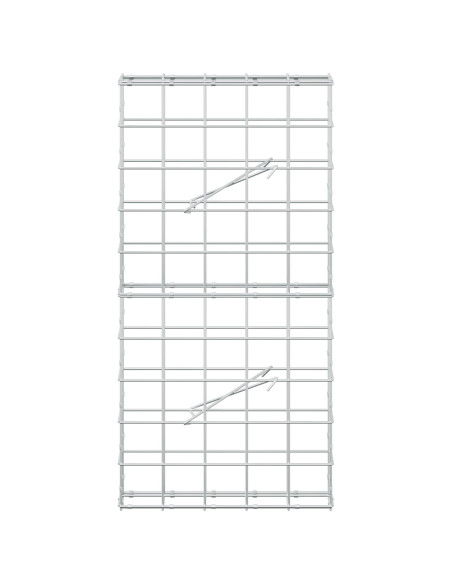Gabione con filo da 5 mm e rete 10x10 cm 50x10x100 cm