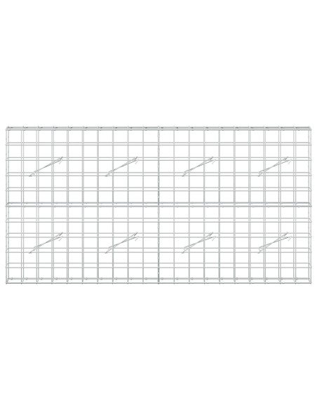 Gabione con filo da 5 mm e rete 10x10 cm 200x10x100 cm