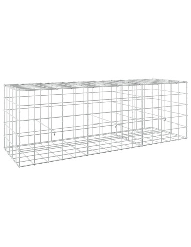Gabione con filo da 5 mm e rete 10x10 cm 150x50x50 cm