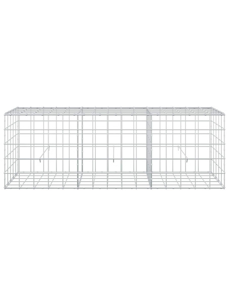 Gabione con filo da 5 mm e rete 10x10 cm 150x50x50 cm