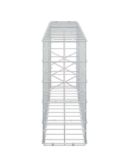 Gabione con filo da 5 mm e rete 10x10 cm 150x20x50 cm