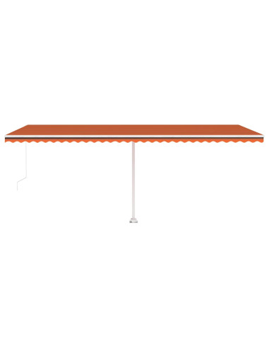 Tenda da Sole Autoportante Manuale 600x300cm Arancione Marrone