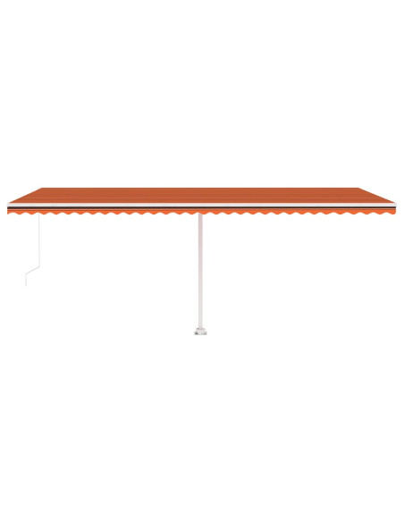 Tenda da Sole Autoportante Manuale 600x300cm Arancione Marrone