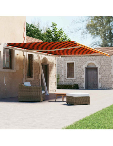 Tenda da Sole Autoportante Automatica 600x300cm Arancio Marrone