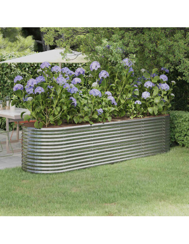 Letto Giardino Acciaio Zincato 296x80x68cm Argento