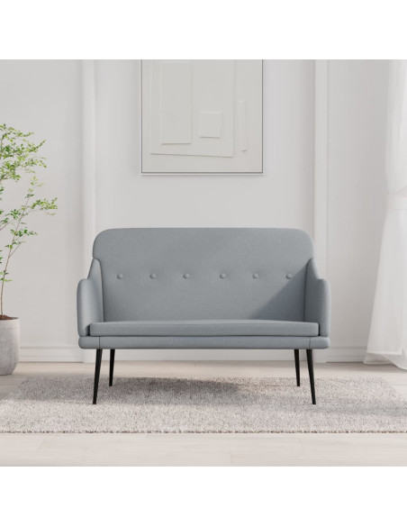 Panca Grigio Chiaro 110x76x80 cm in Tessuto
