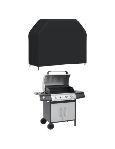 Copertura per Barbecue 147x61x112 cm Nera 420D Oxford