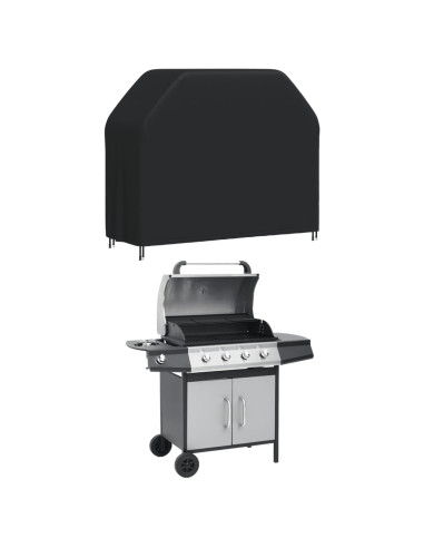 Copertura per Barbecue 147x61x112 cm Nera 420D Oxford