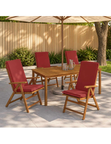 Cuscini Bhair Alto Schienale in 4 Pezzi GEMERT 4 pcs Rosso Vino
